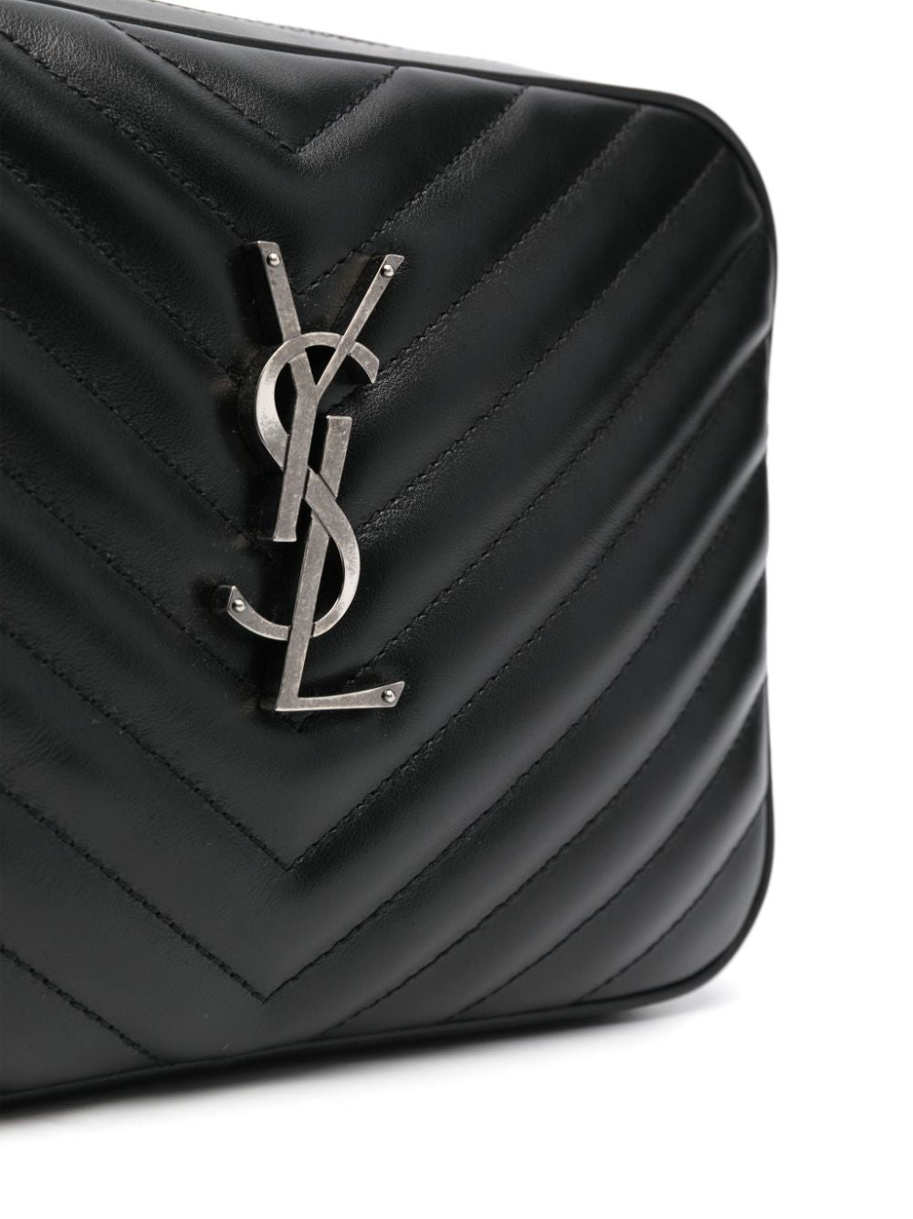 SAINT LAURENT Mini Matelassé Leather Shoulder Handbag - 22.5CM x 15CM x 6CM