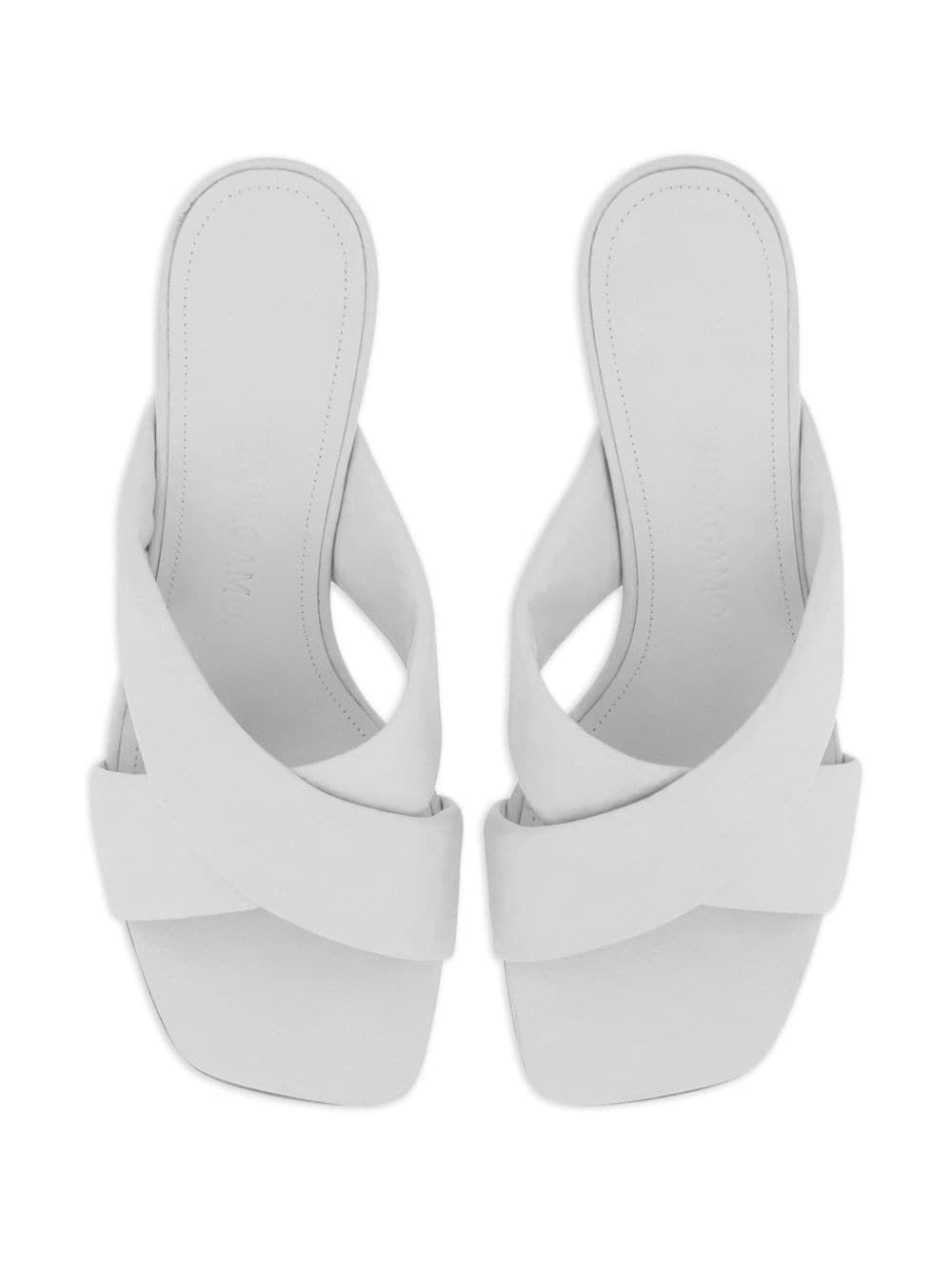 Ferragamo Crossover-Strap Detail Lambskin Flats - 55MM