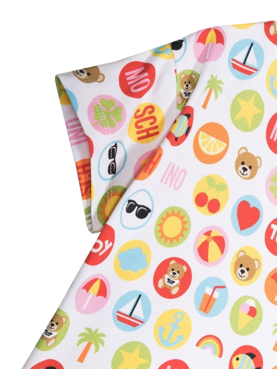 MOSCHINO Mini Printed Circles T-Shirt for Babies