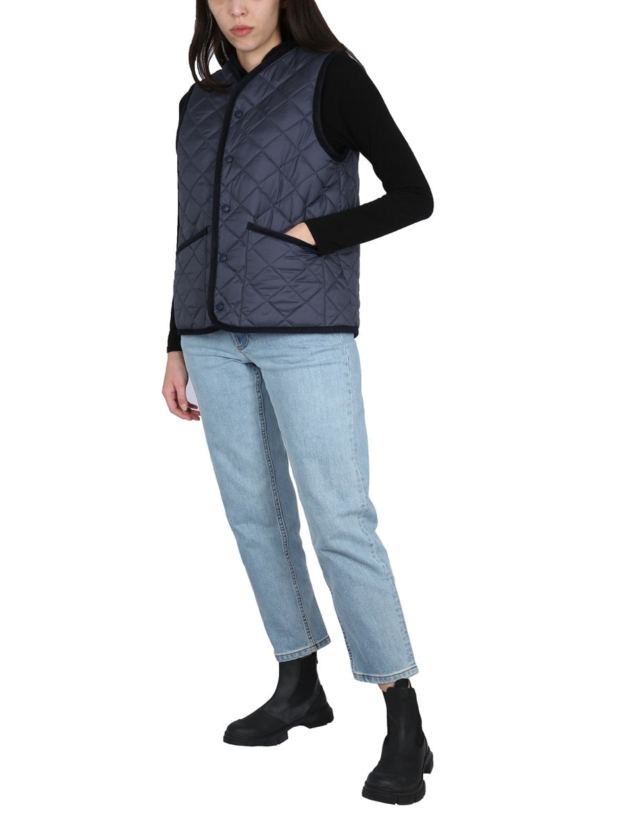 LAVENHAM Women's Mini Nylon Vest with Snap Button Closure