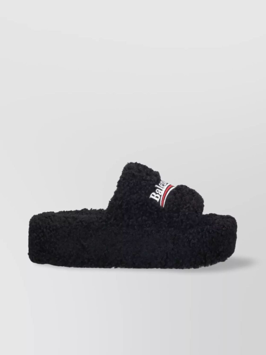 BALENCIAGA Furry Platform Sandals