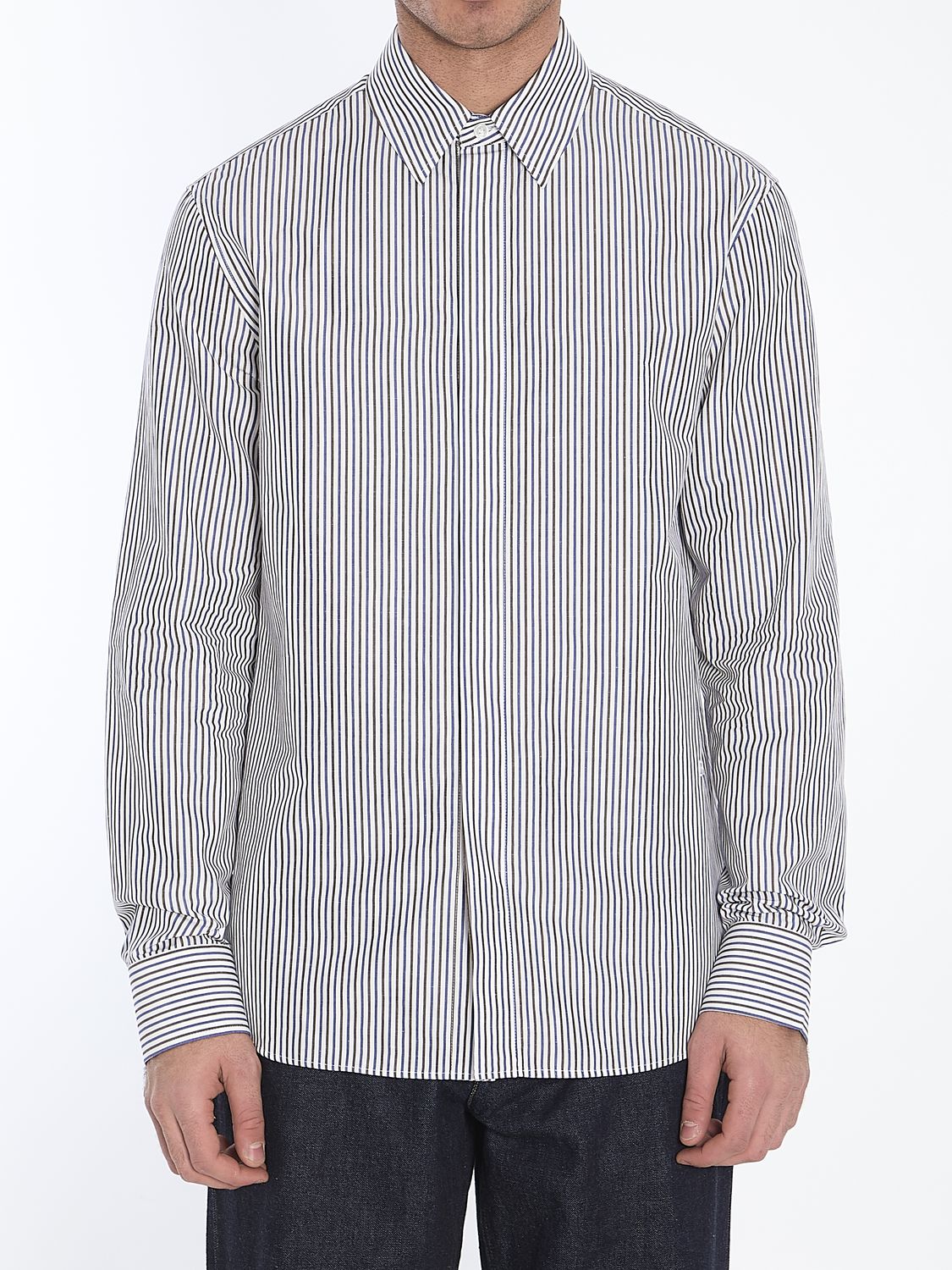 BOTTEGA VENETA Pinstripe Classic Fit Shirt - Size IT 50
