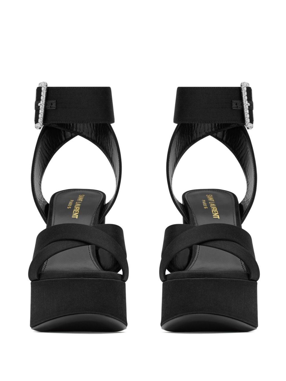 SAINT LAURENT Elegant Satin Bianca Sandals for Women