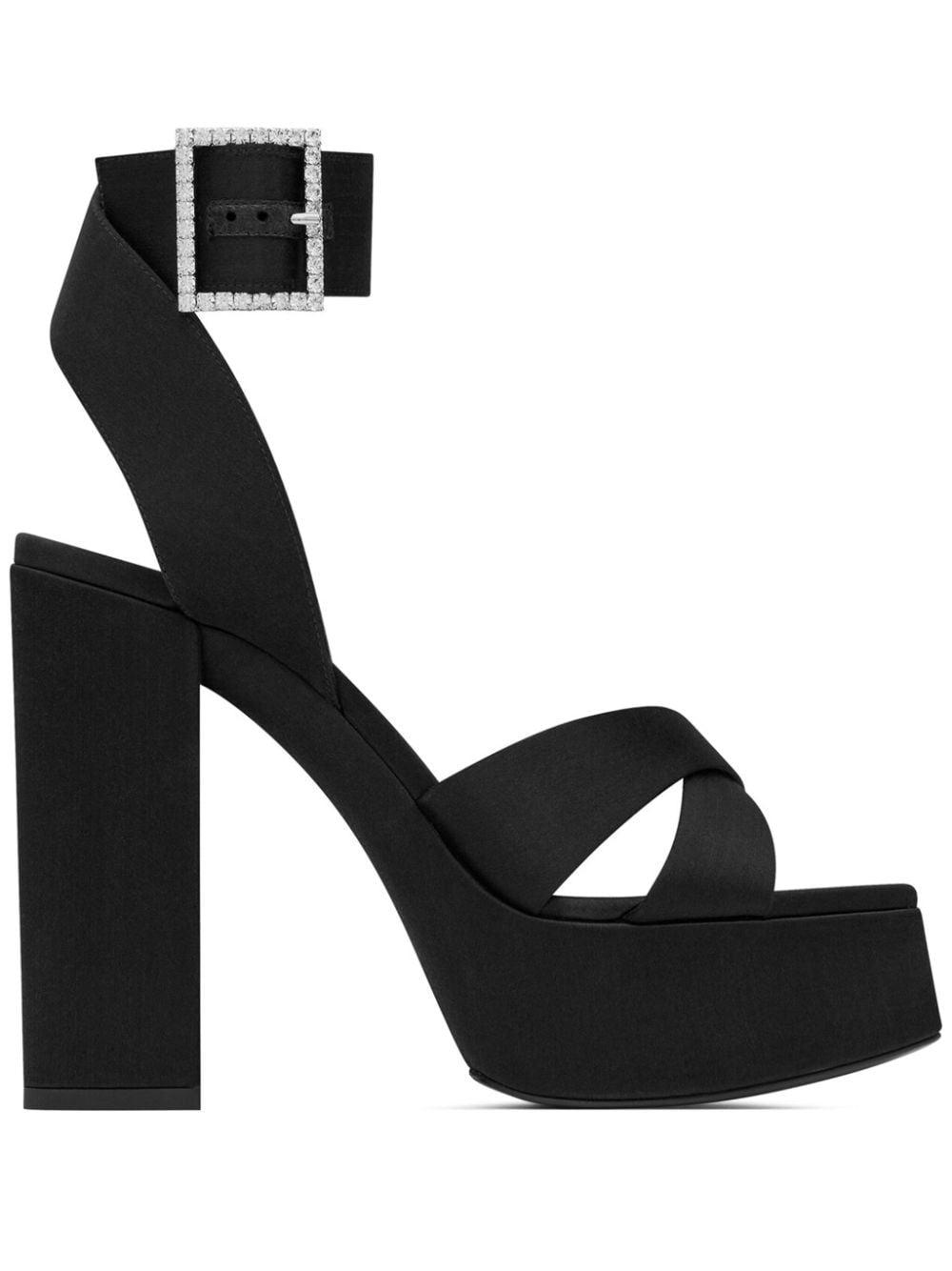 SAINT LAURENT Elegant Satin Bianca Sandals for Women