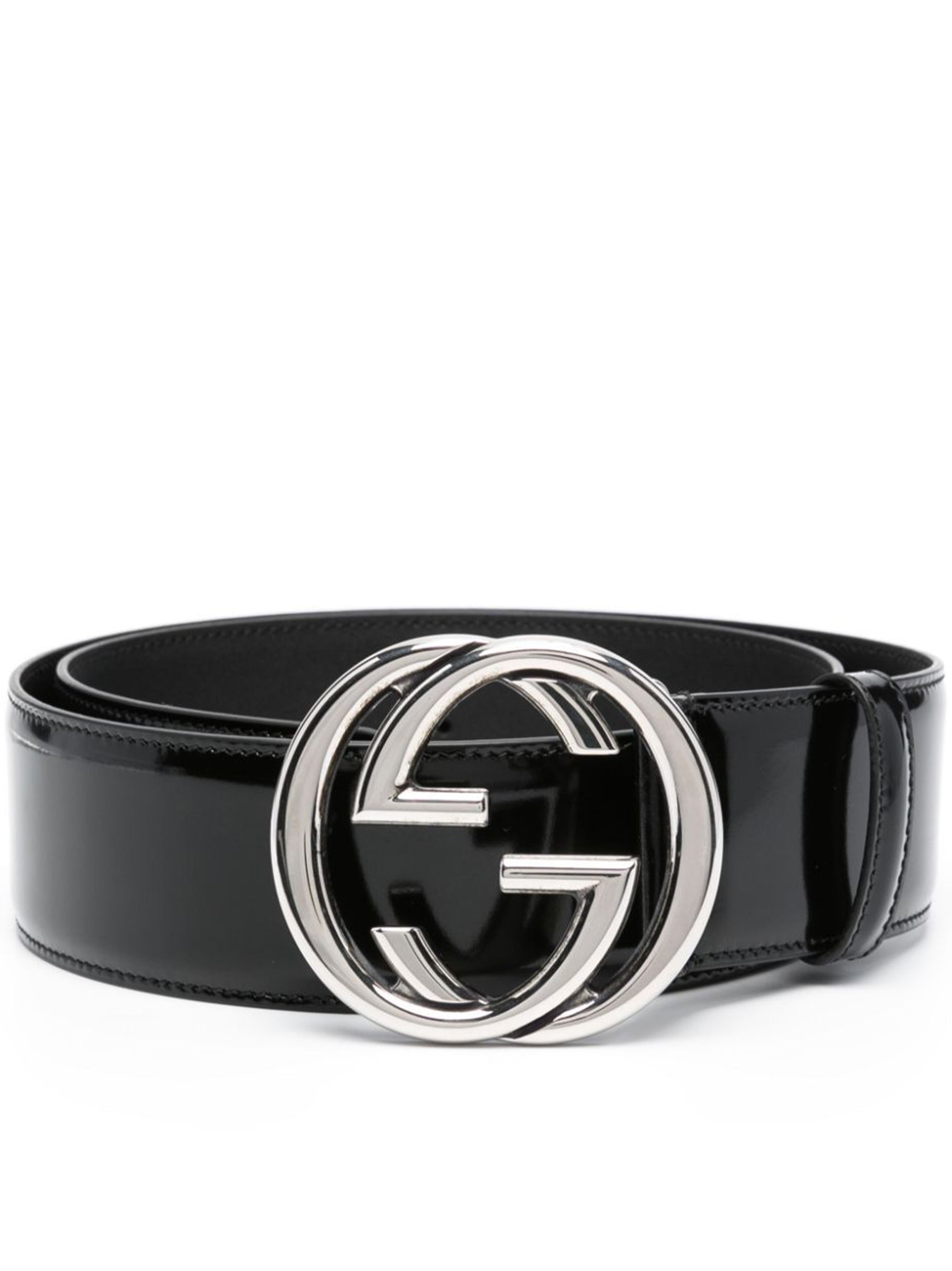 GUCCI Adjustable Women's Leather Belt with Metallic GG Buckle