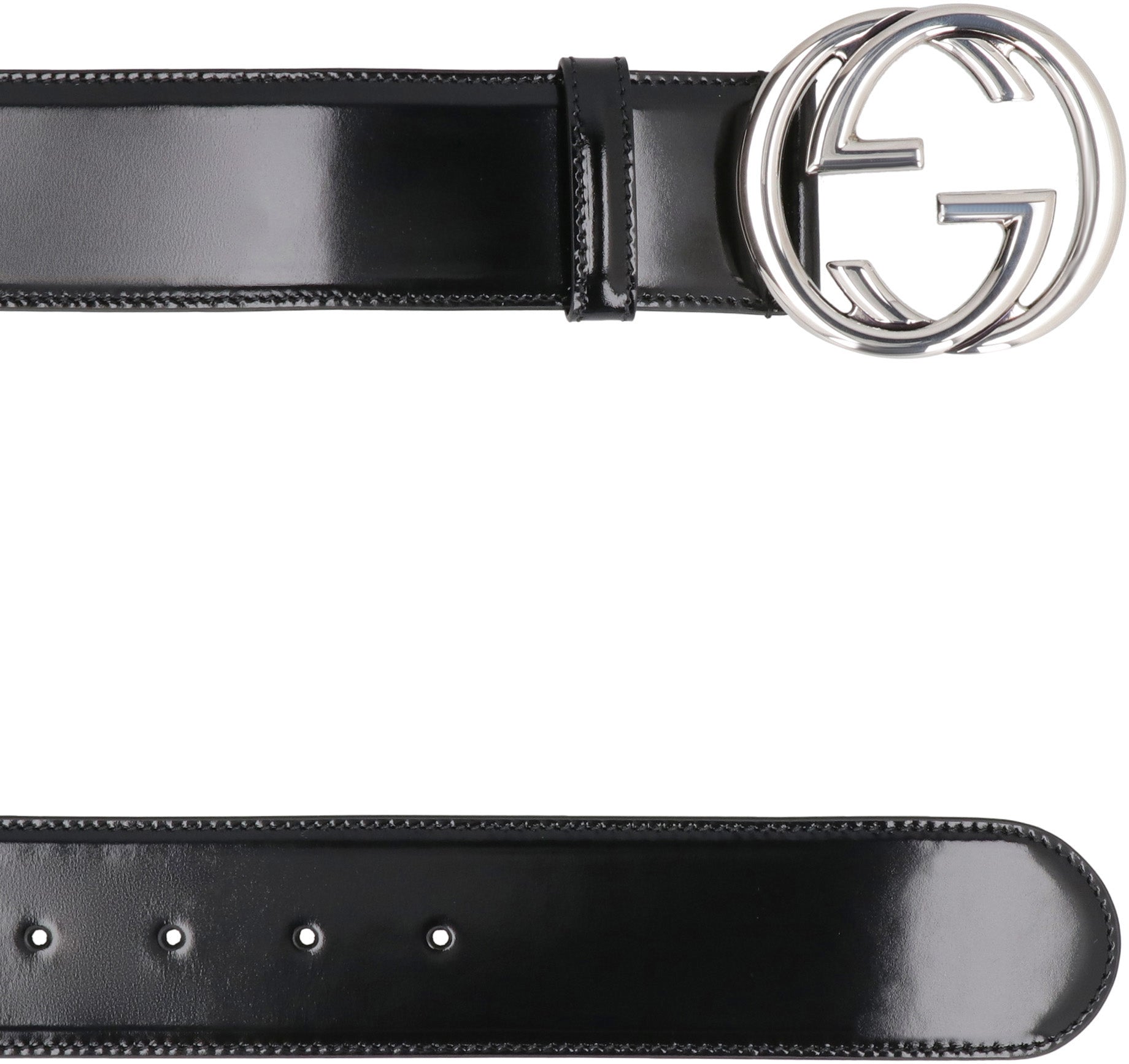 GUCCI Adjustable Women's Leather Belt with Metallic GG Buckle