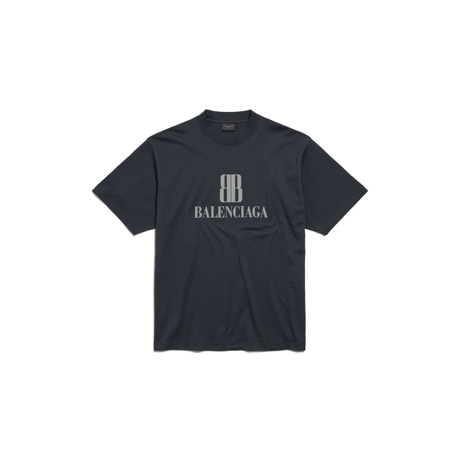 BALENCIAGA Distressed Oversized BB T-Shirt - Men's Size M