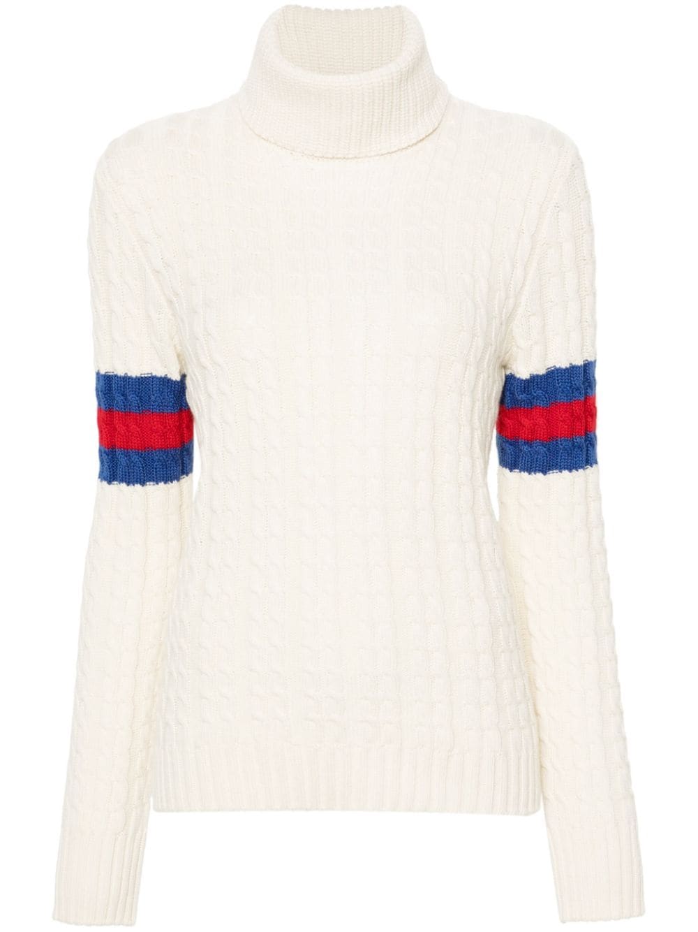 GUCCI Textured Cable Knit Pullover Sweater