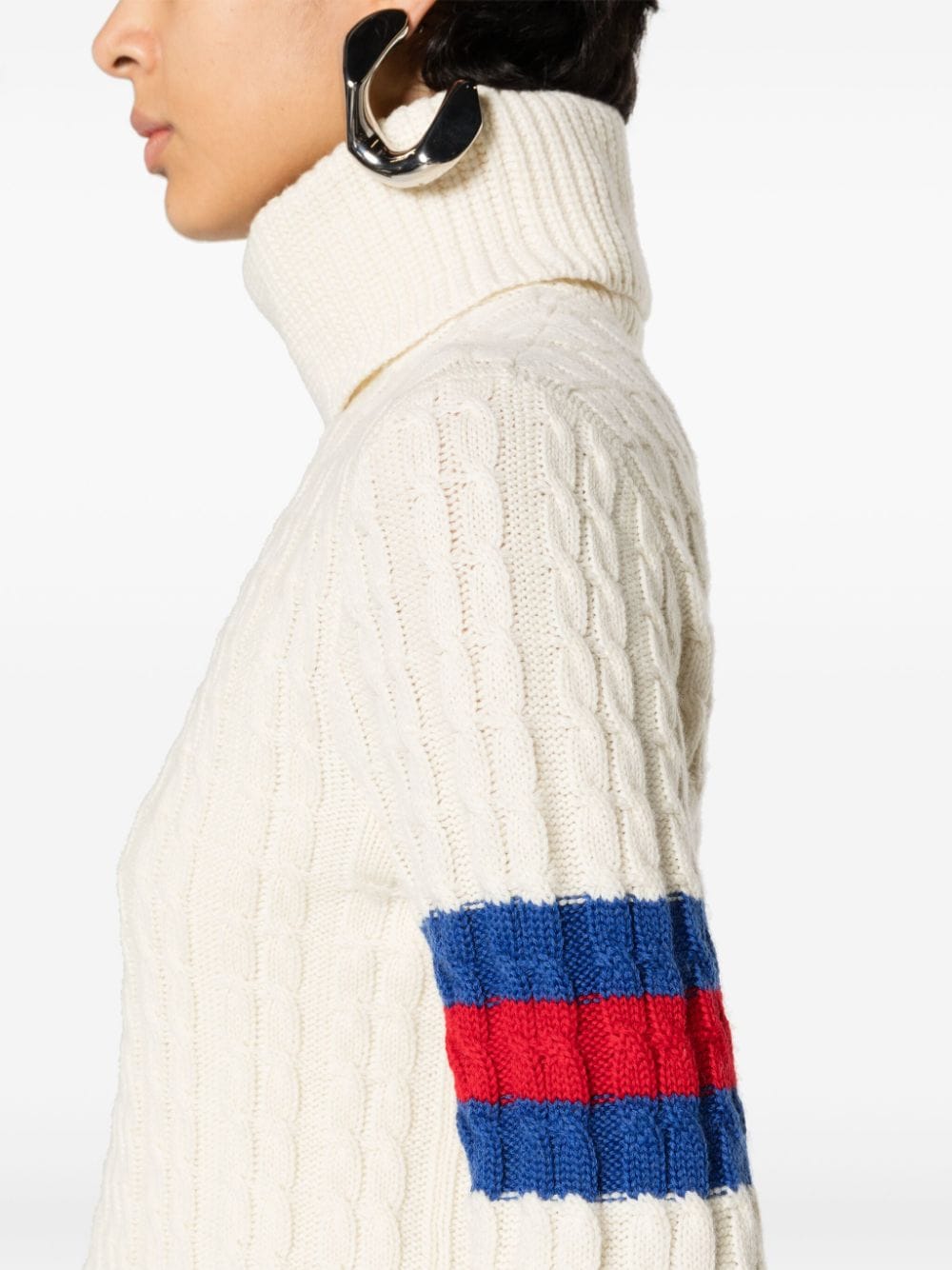 GUCCI Textured Cable Knit Pullover Sweater