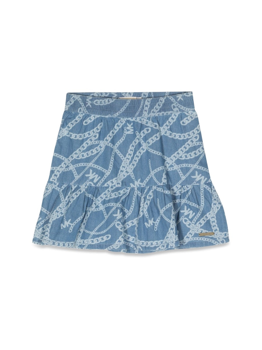 MICHAEL KORS Girls' Stylish Chambray Mini Skirt
