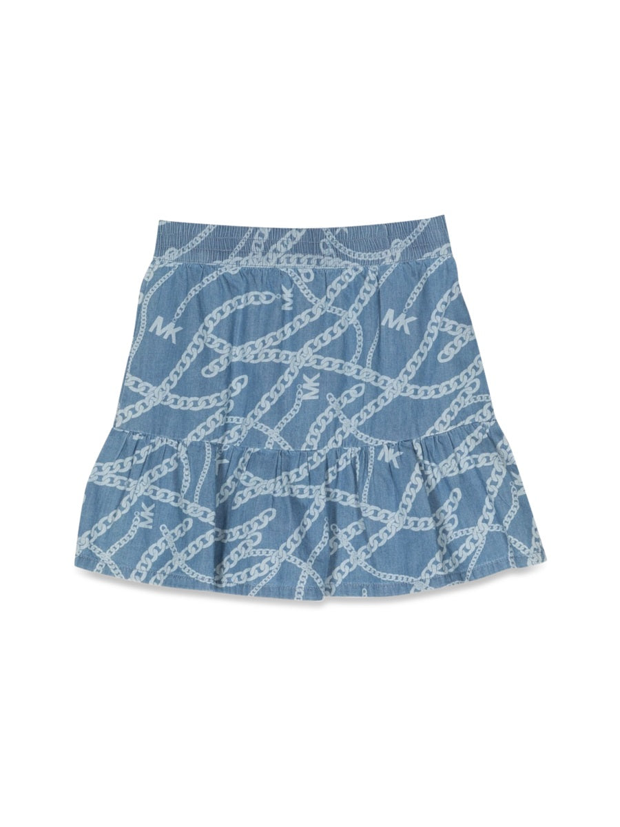 MICHAEL KORS Girls' Stylish Chambray Mini Skirt