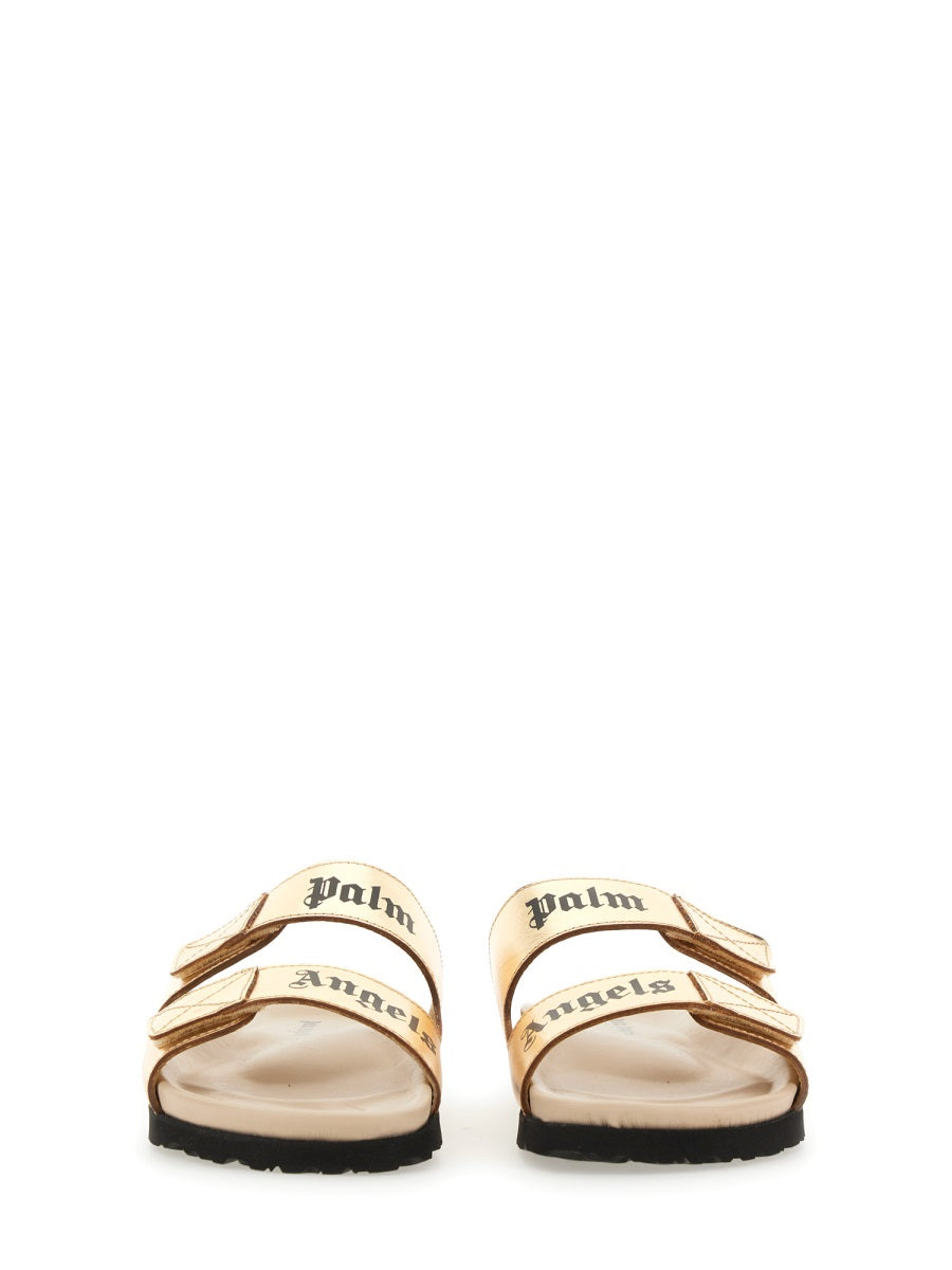 PALM ANGELS Logo Sandals with Rubber Sole - 3 cm