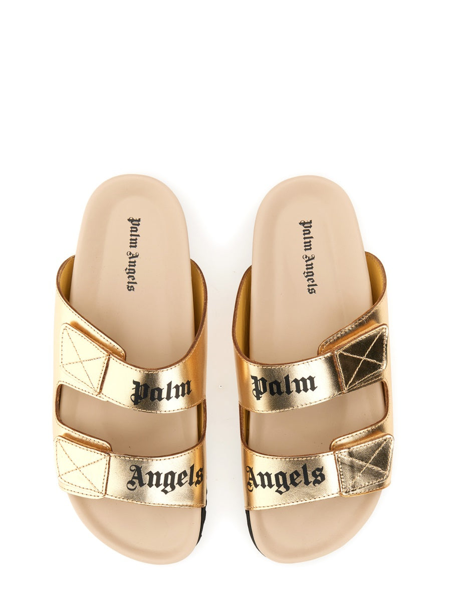 PALM ANGELS Logo Sandals with Rubber Sole - 3 cm