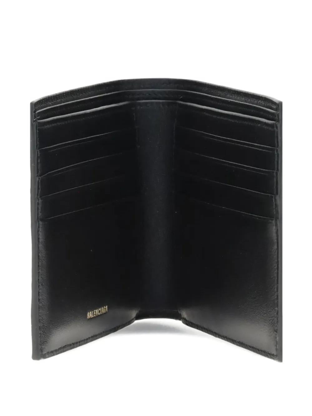 BALENCIAGA BB Logo Mini Leather Wallet