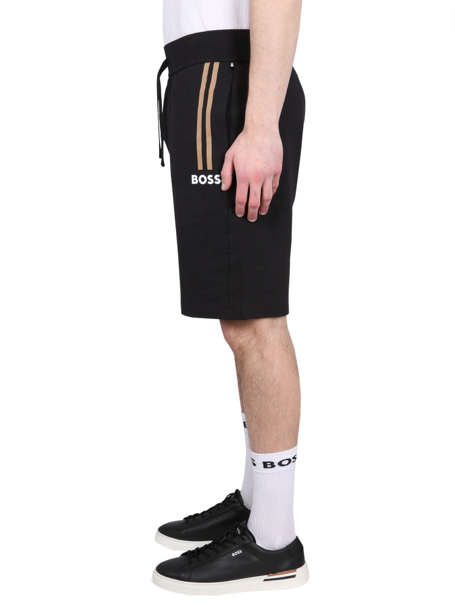 BOSS Bermuda Sweatshorts with Elastic Waistband