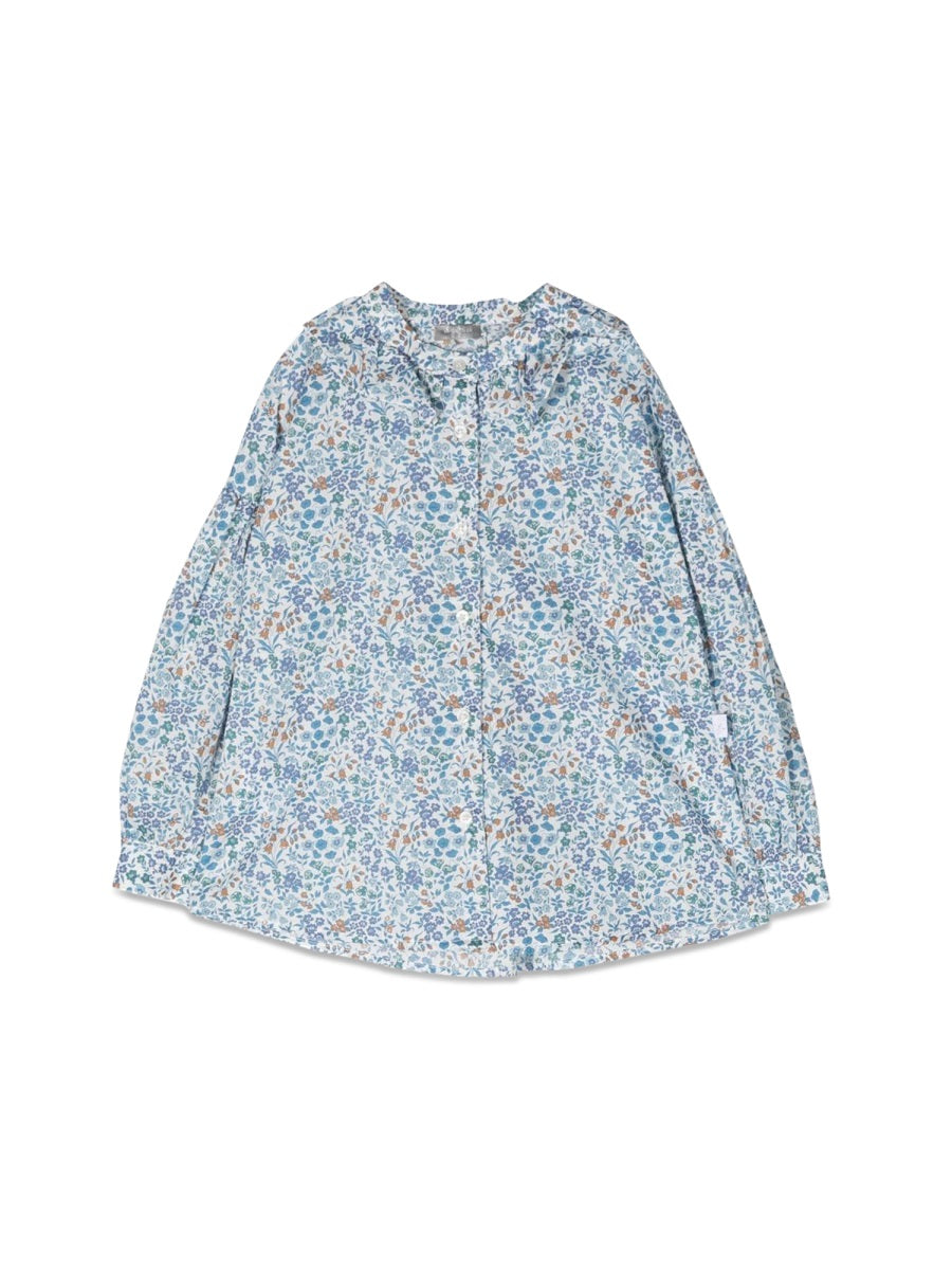 IL GUFO Mini Long Sleeve Cotton Shirt for Girls