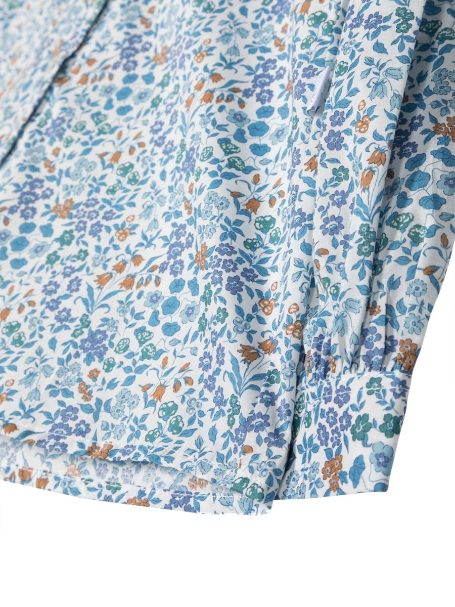 IL GUFO Mini Long Sleeve Cotton Shirt for Girls