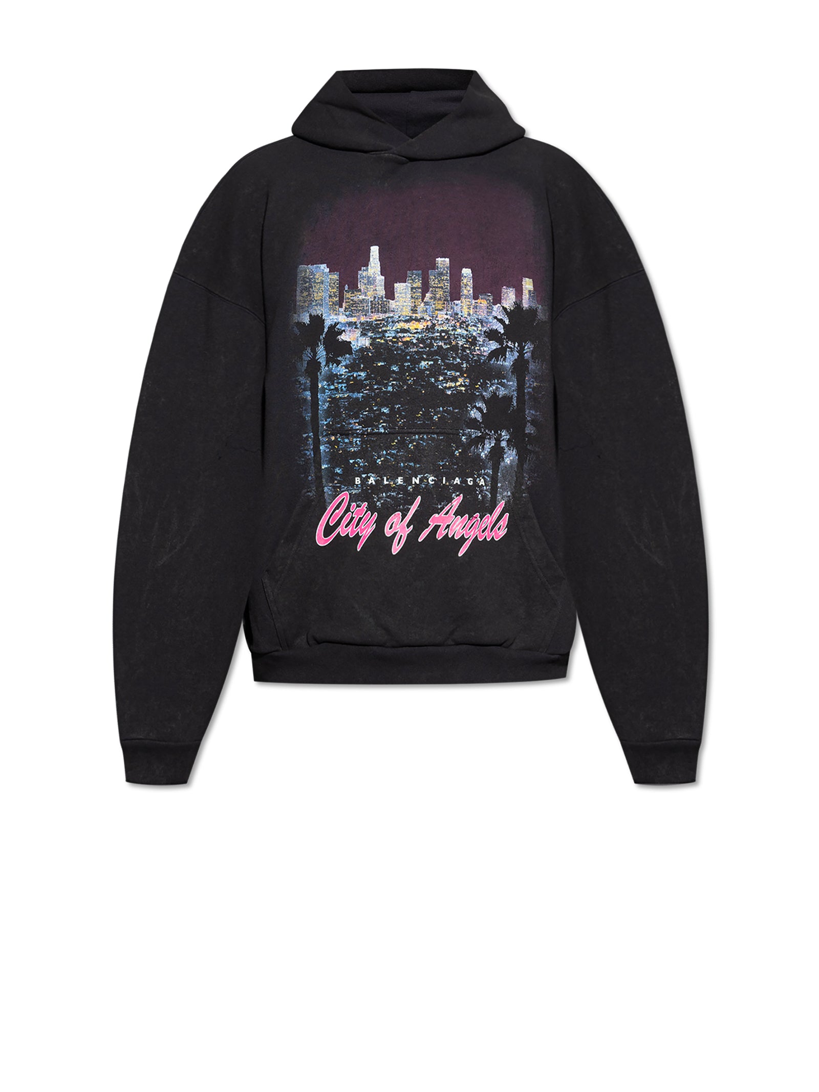 BALENCIAGA Men's Stylish Hoodie with Large Color Print - FW25 Edition