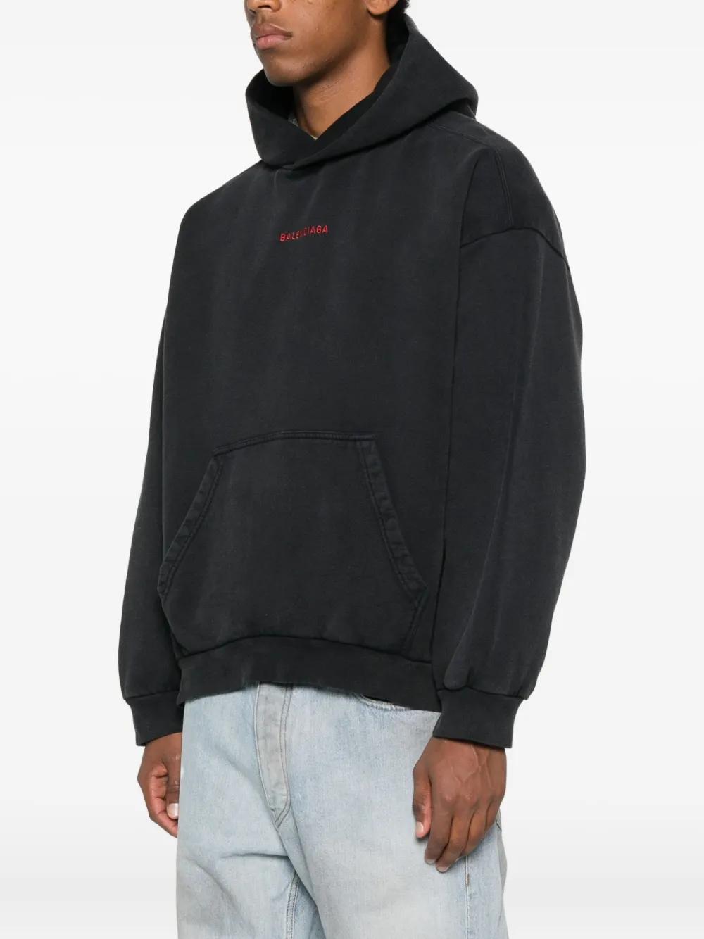 BALENCIAGA Medium Fit Hoodie in Faded Fleece
