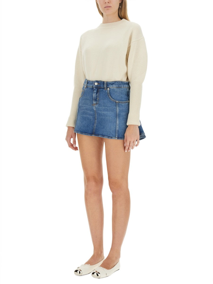 ALEXANDER MCQUEEN Slim Fit Wool T-Shirt - Women's Small