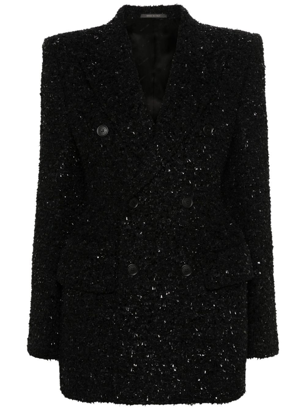 BALENCIAGA Double-Breasted Boucle Loop Blazer