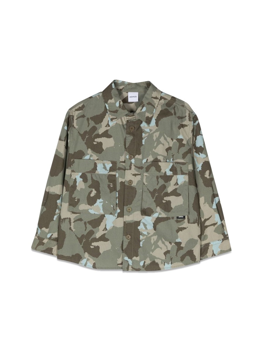 ASPESI Mini Camouflage Shirt Jacket for Kids