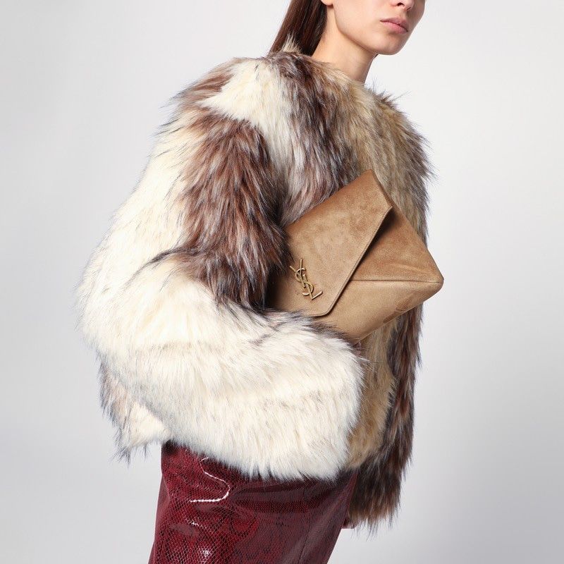 SAINT LAURENT Large Envelope Pouch Handbag