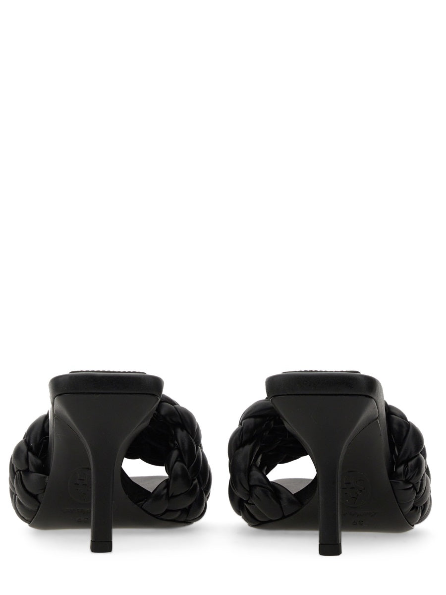 ASH Serena Mini Woven Slide Sandal - 10 cm Heel