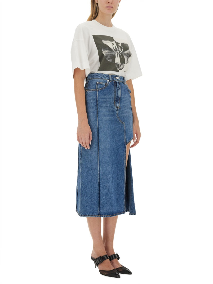 ALEXANDER MCQUEEN Photographic Orchid T-Shirt - Size 40