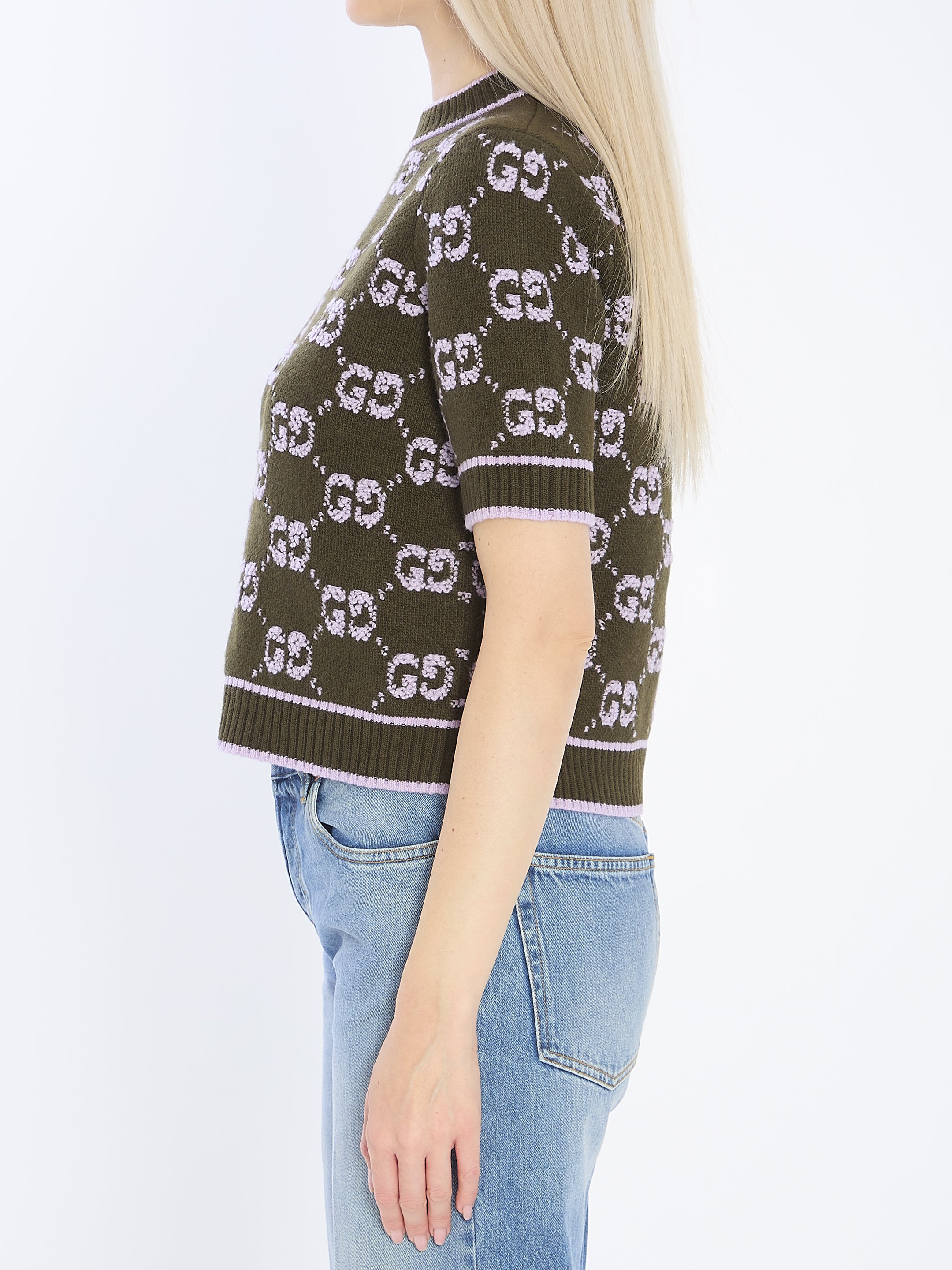 GUCCI Wool Bouclé Jacquard Top - Women’s Size S