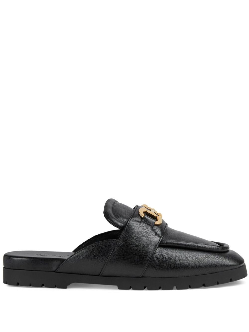GUCCI Sleek Leather Slope Sandals for Men