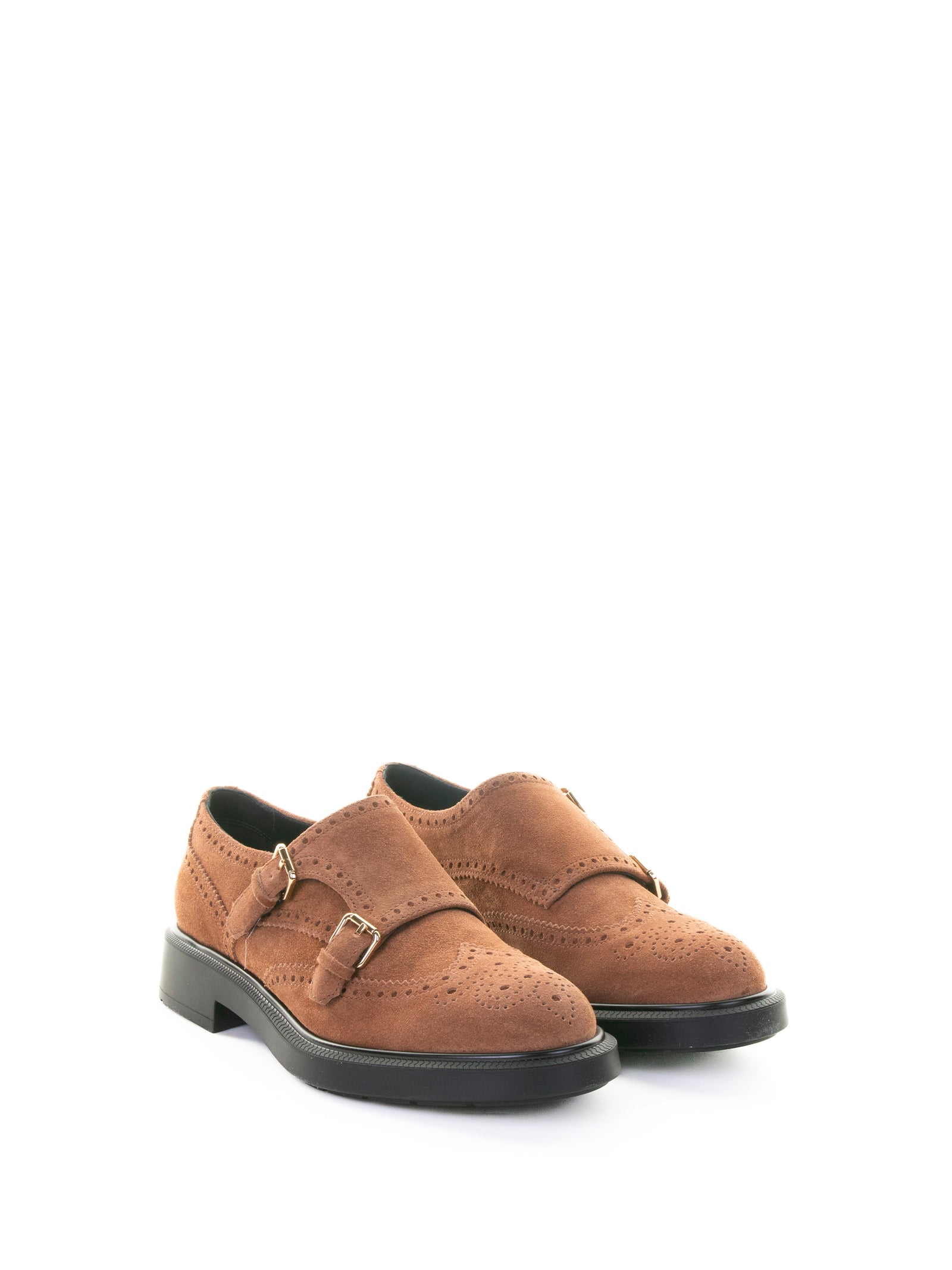 FRATELLI ROSSETTI Double Buckle Suede Moccasins for Women