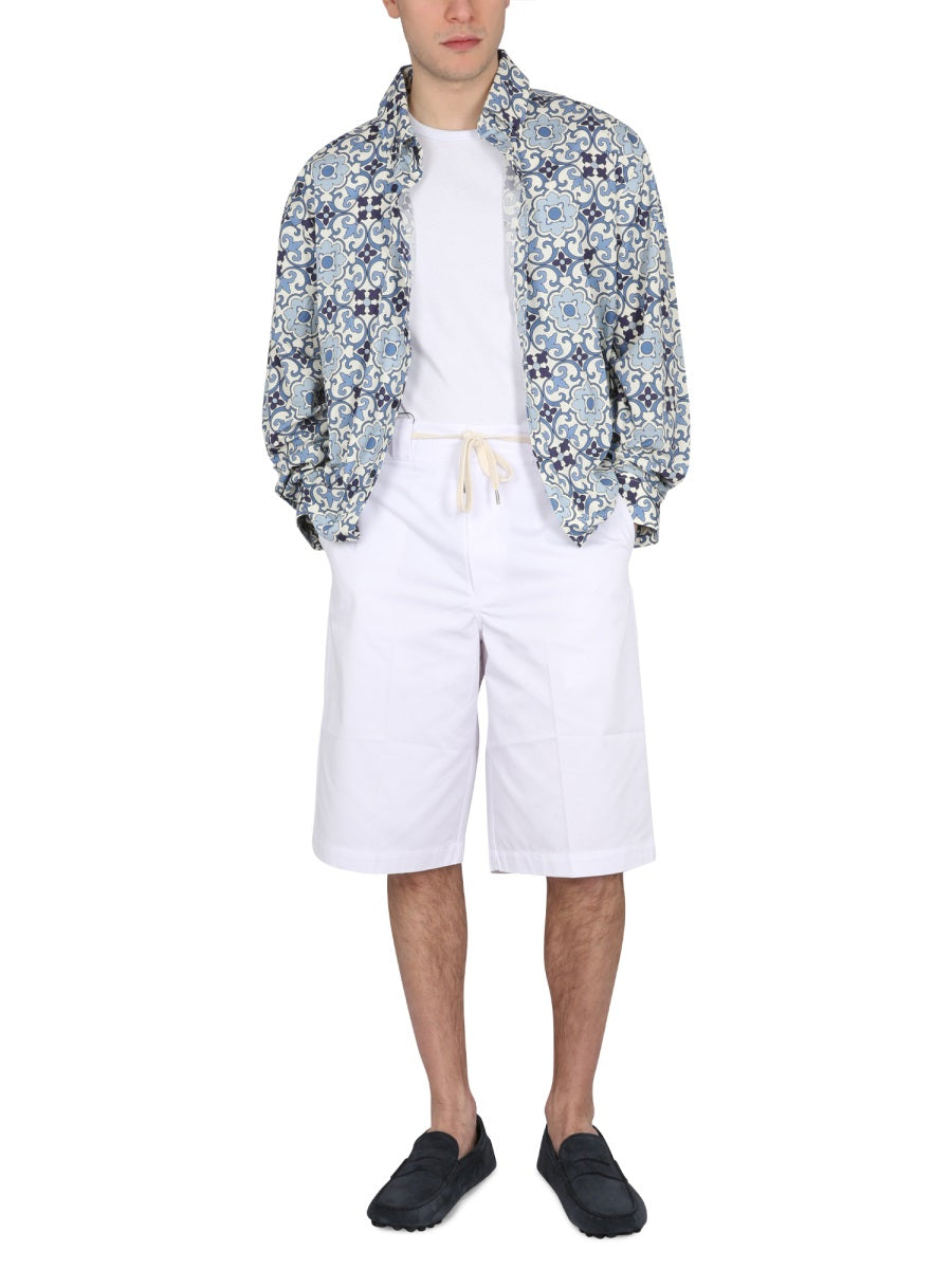 DRÔLE DE MONSIEUR Cotton Blend Bermuda Shorts