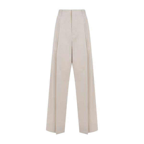 BOTTEGA VENETA Wide-Leg Pleated Pants (Regular Fit)