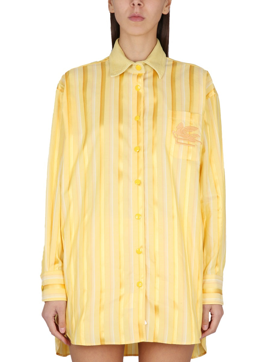ETRO Silk Blend Classic Collar Shirt