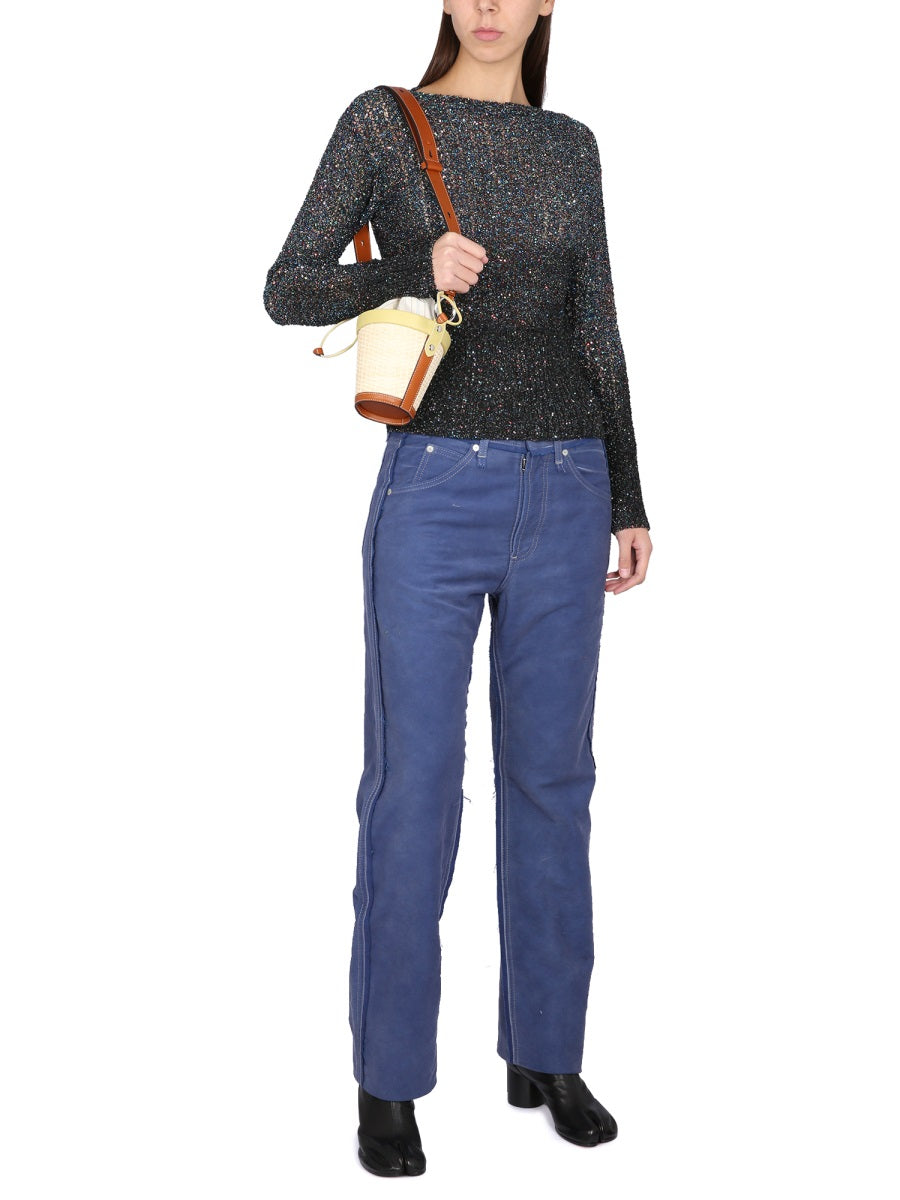 MAISON MARGIELA Sequin-Embellished Boat Neck Sweater