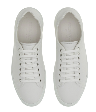 Ferragamo Classic Leather Lace-Up Sneakers for Men