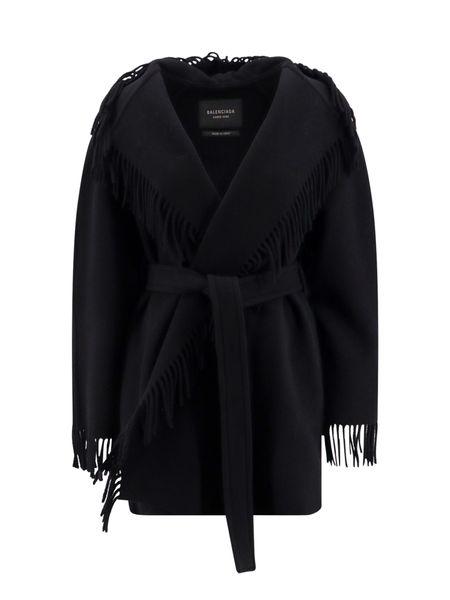BALENCIAGA Fringe Wool Jacket for Women