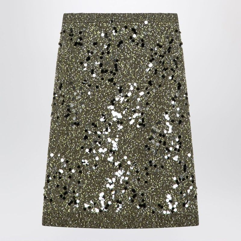 GUCCI Viscose and Tweed Blend Mini Skirt
