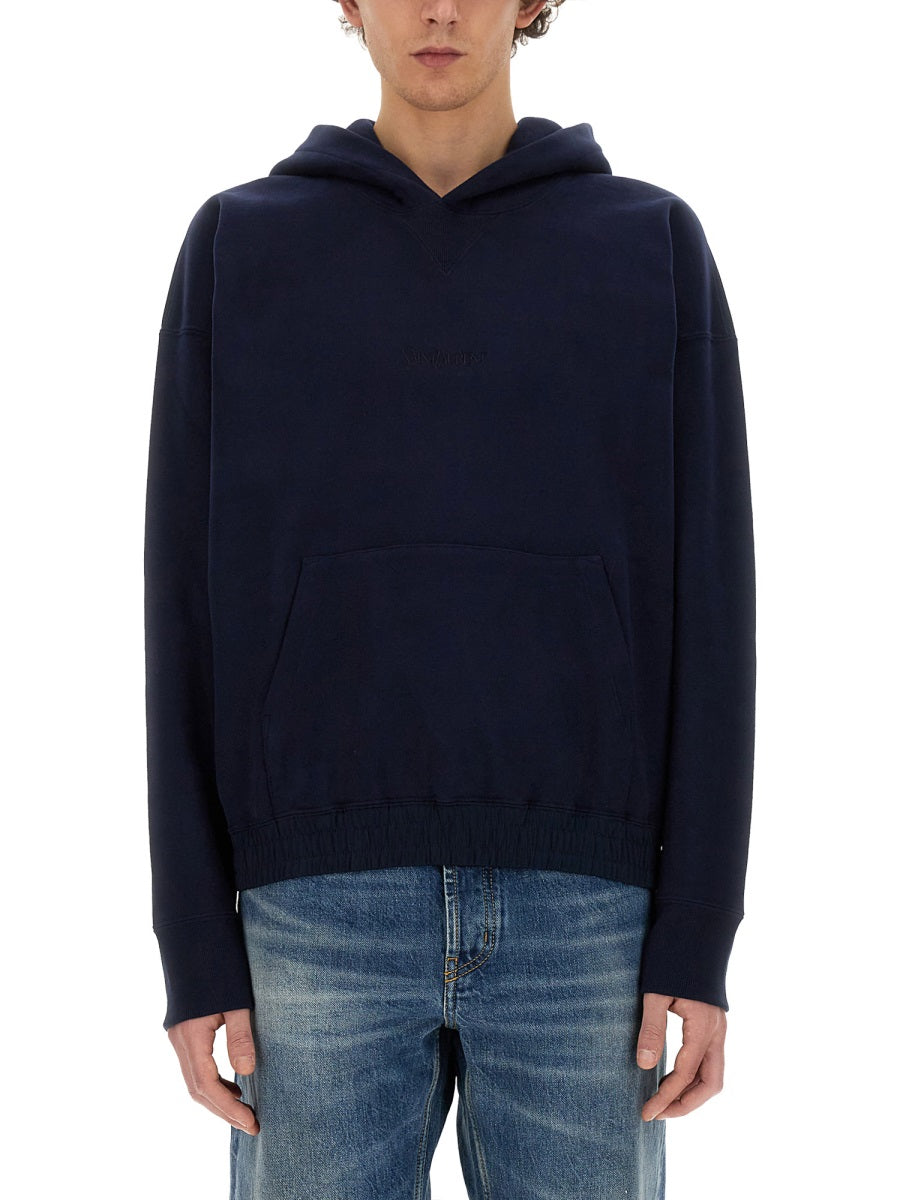 SAINT LAURENT Men's Classic Cotton Hoodie - Size L