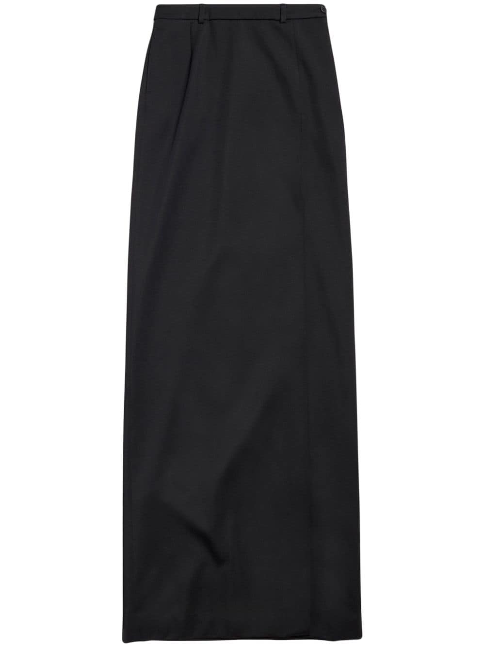 BALENCIAGA High-Waisted Floor-Length Wool Midi Skirt