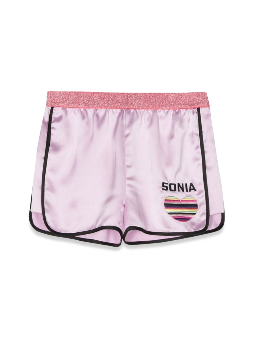 SONIA RYKIEL Heart Logo Mini Shorts for Girls