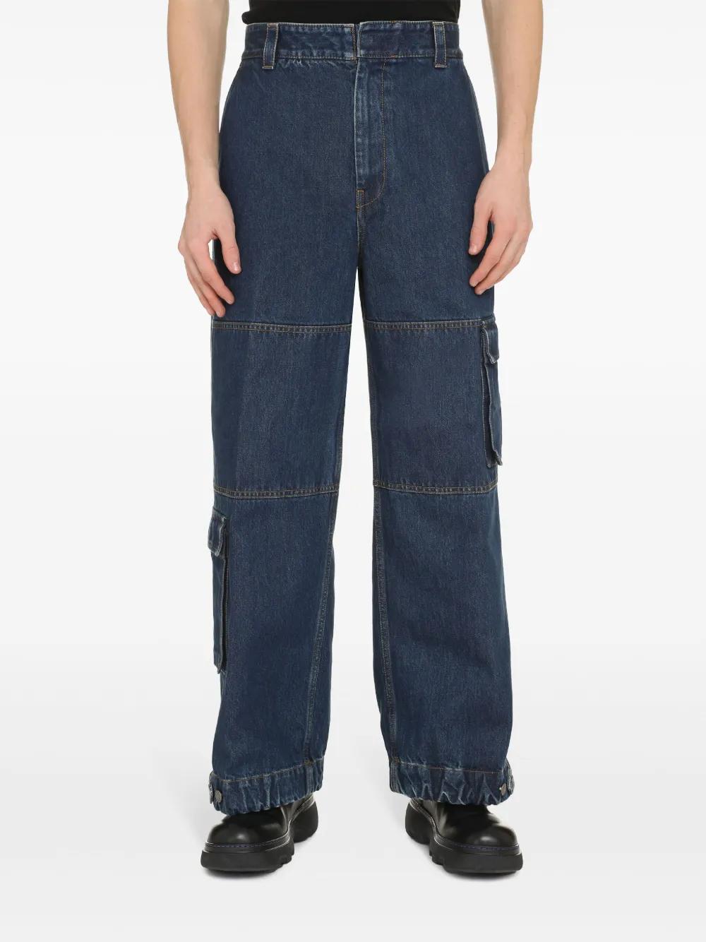 GUCCI Men's Leather Denim Pants - FW24 Collection