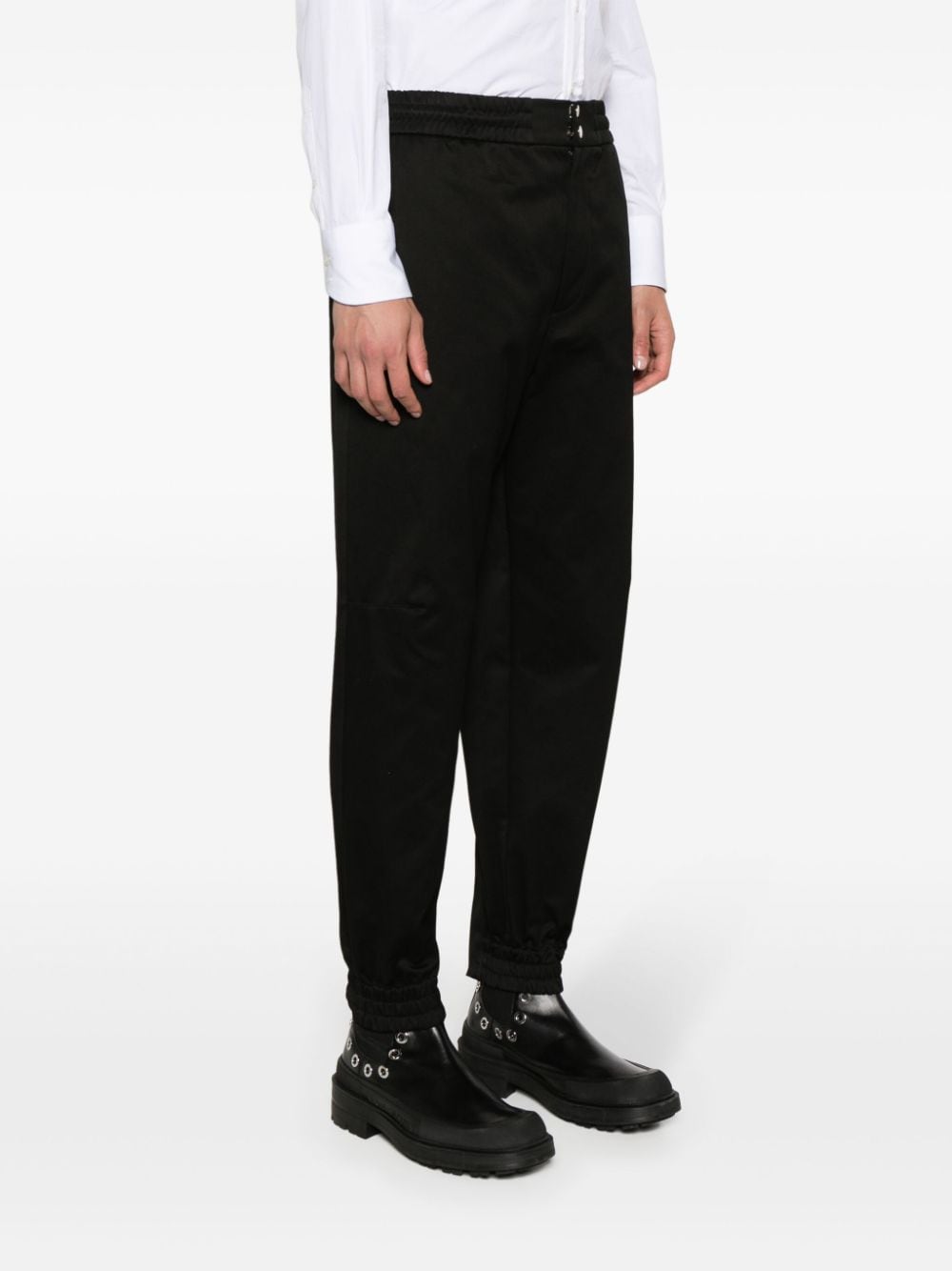 ALEXANDER MCQUEEN Twill Weave Tapered-Leg Cotton Trousers