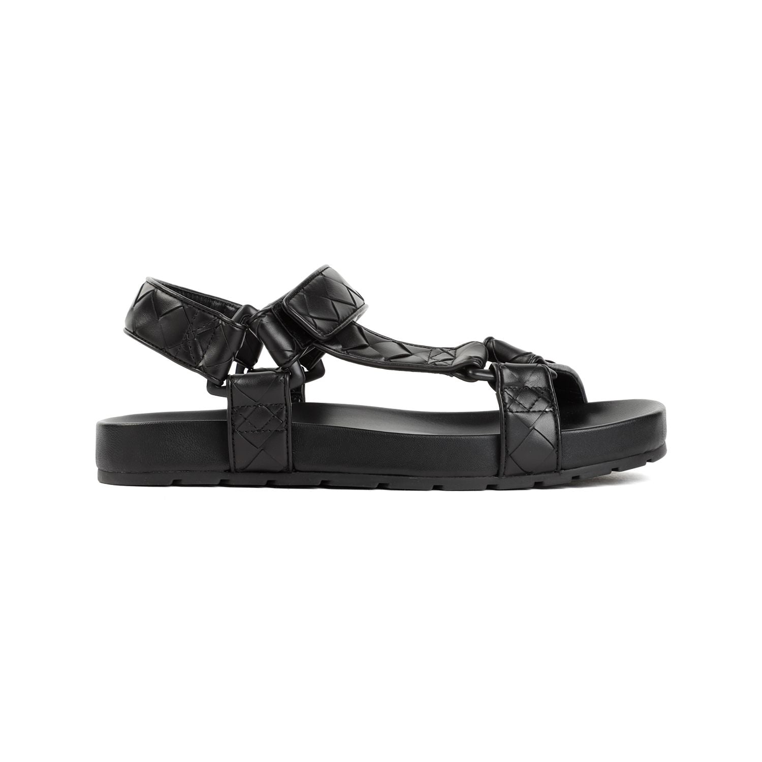 BOTTEGA VENETA Woven Pattern Leather Sandals for Men - SS24