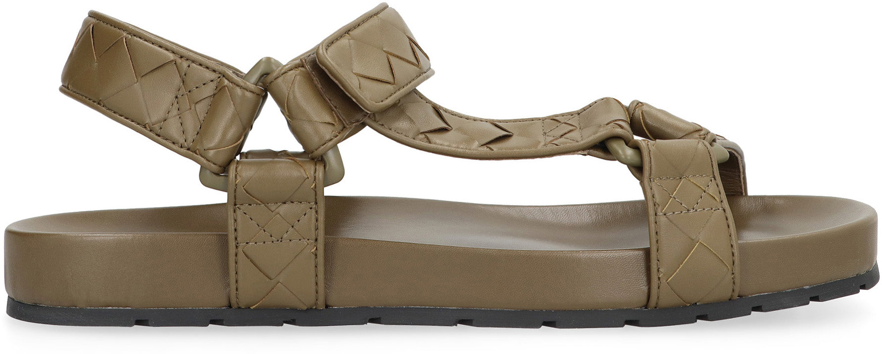 BOTTEGA VENETA Woven Pattern Leather Sandals for Men