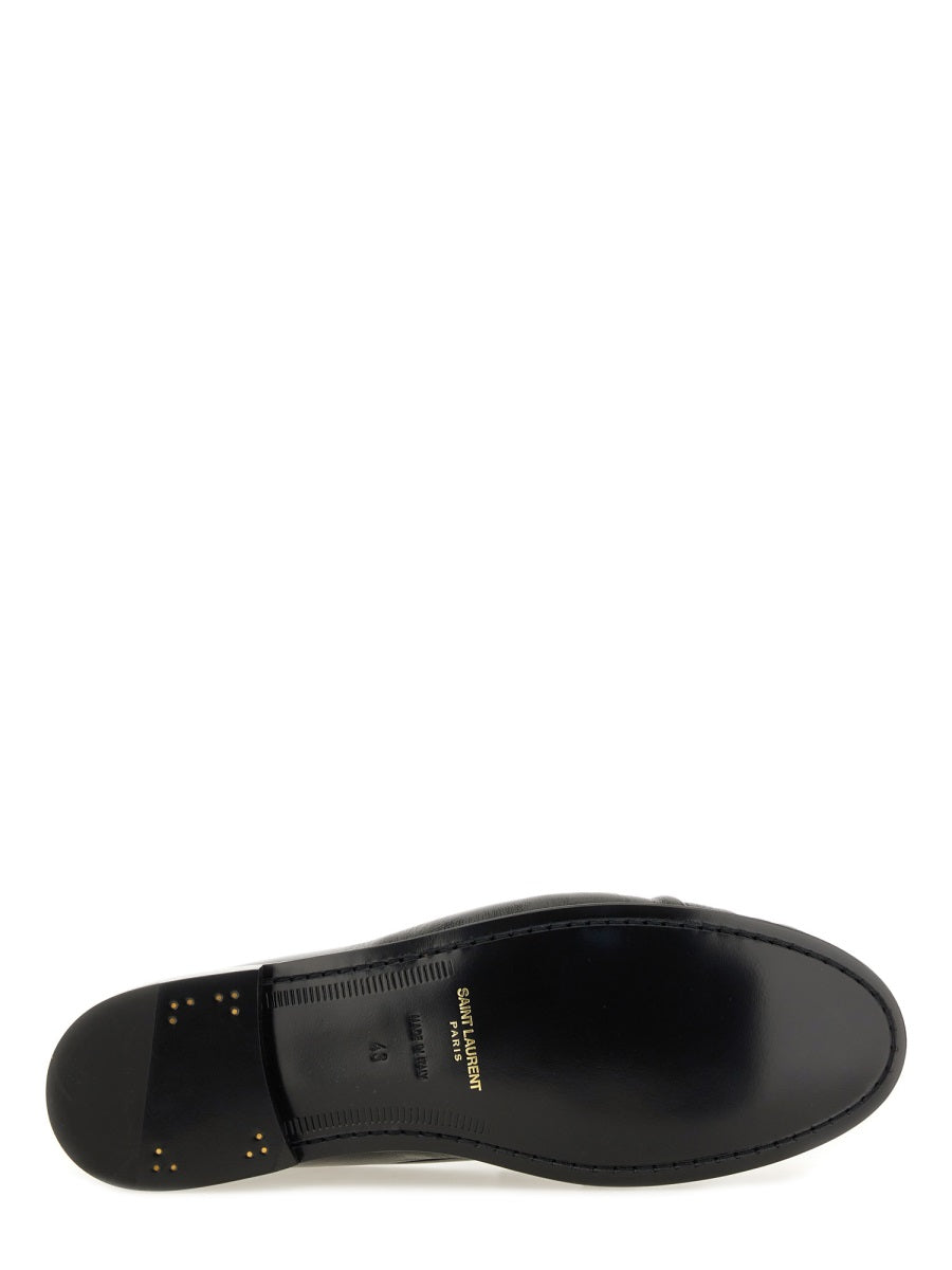 SAINT LAURENT Premium Lambskin Moccasin Loafer