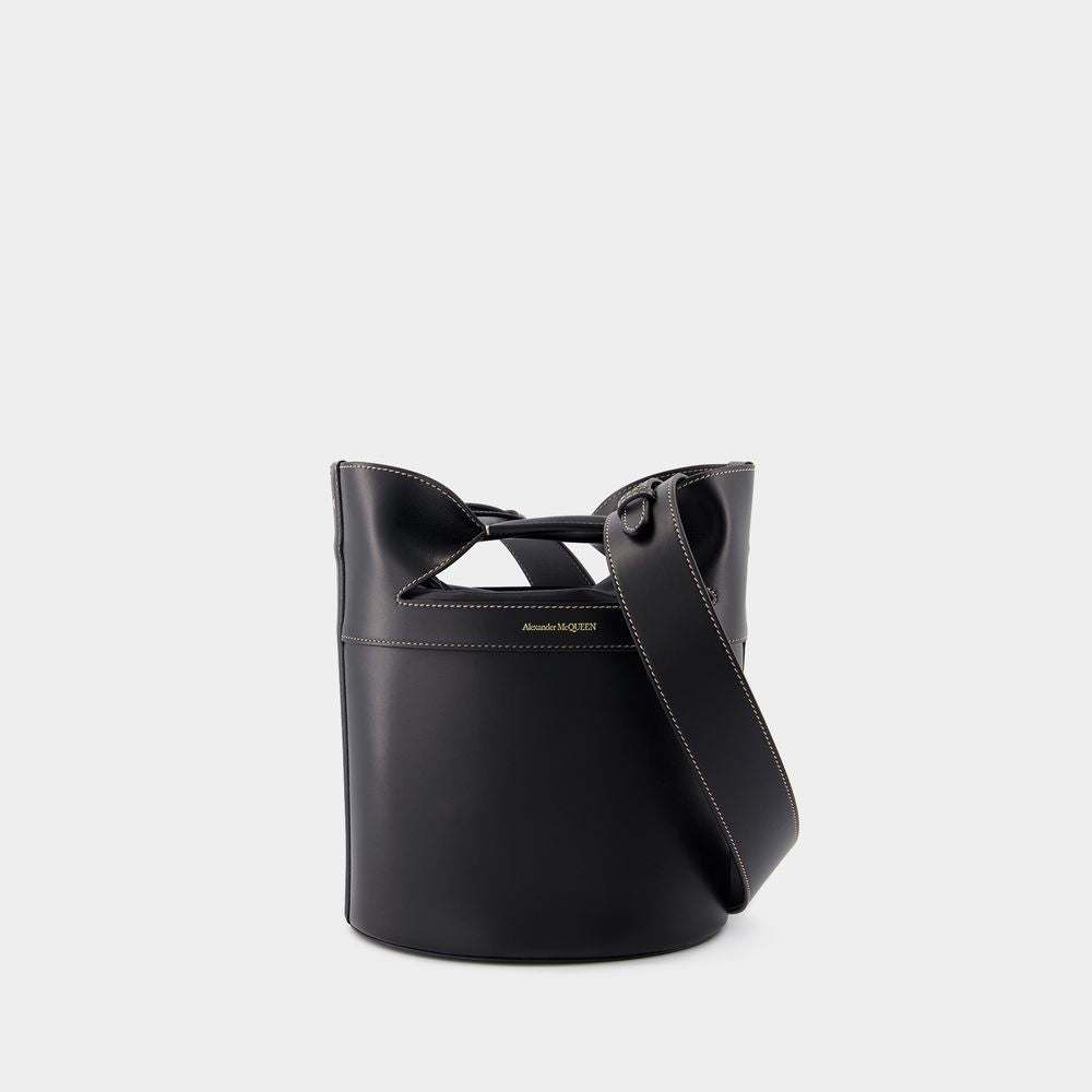 ALEXANDER MCQUEEN Mini Bucket Bow Crossbody Bag