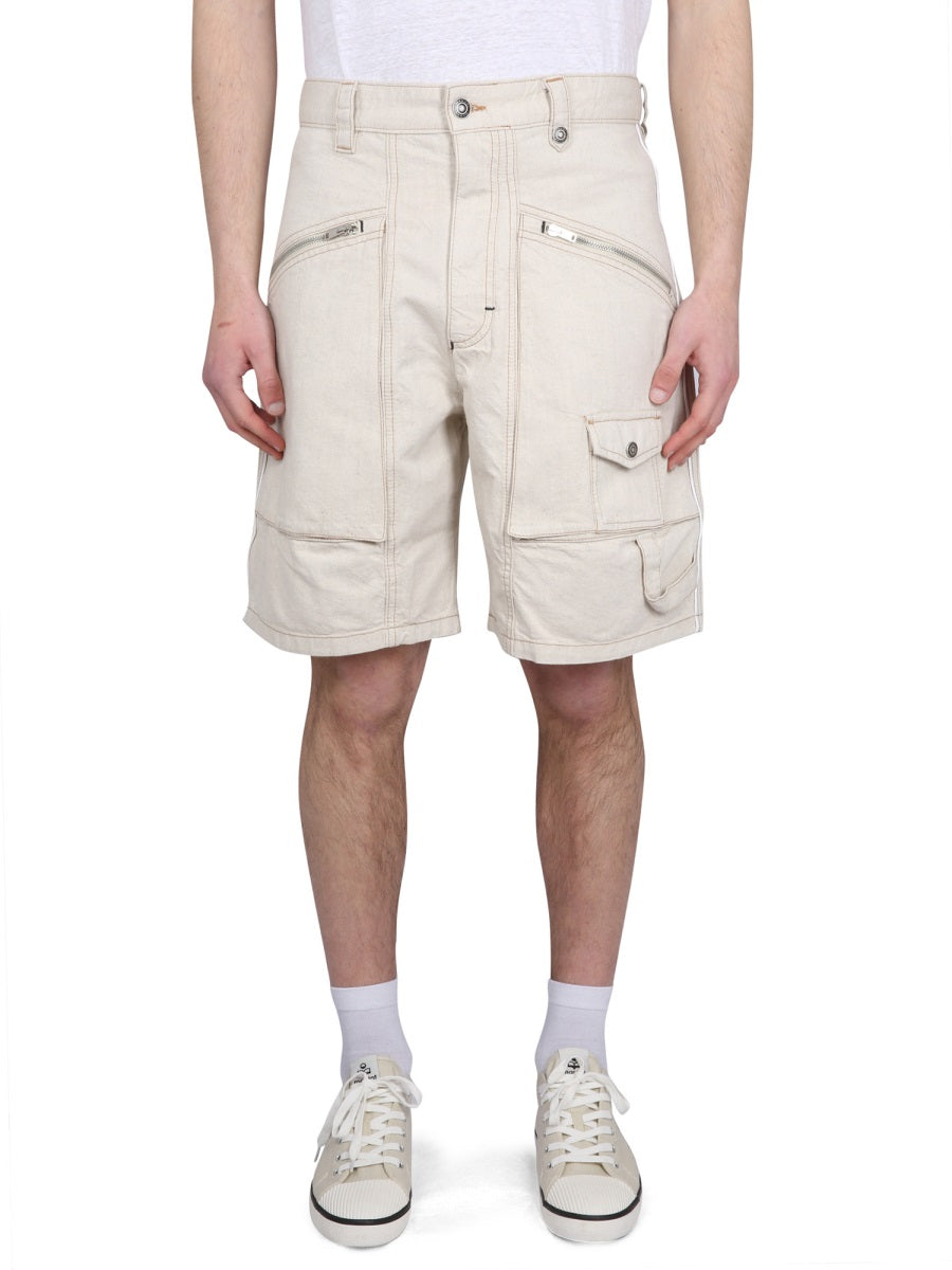 ISABEL MARANT Men's Mini Denim Bermuda Shorts