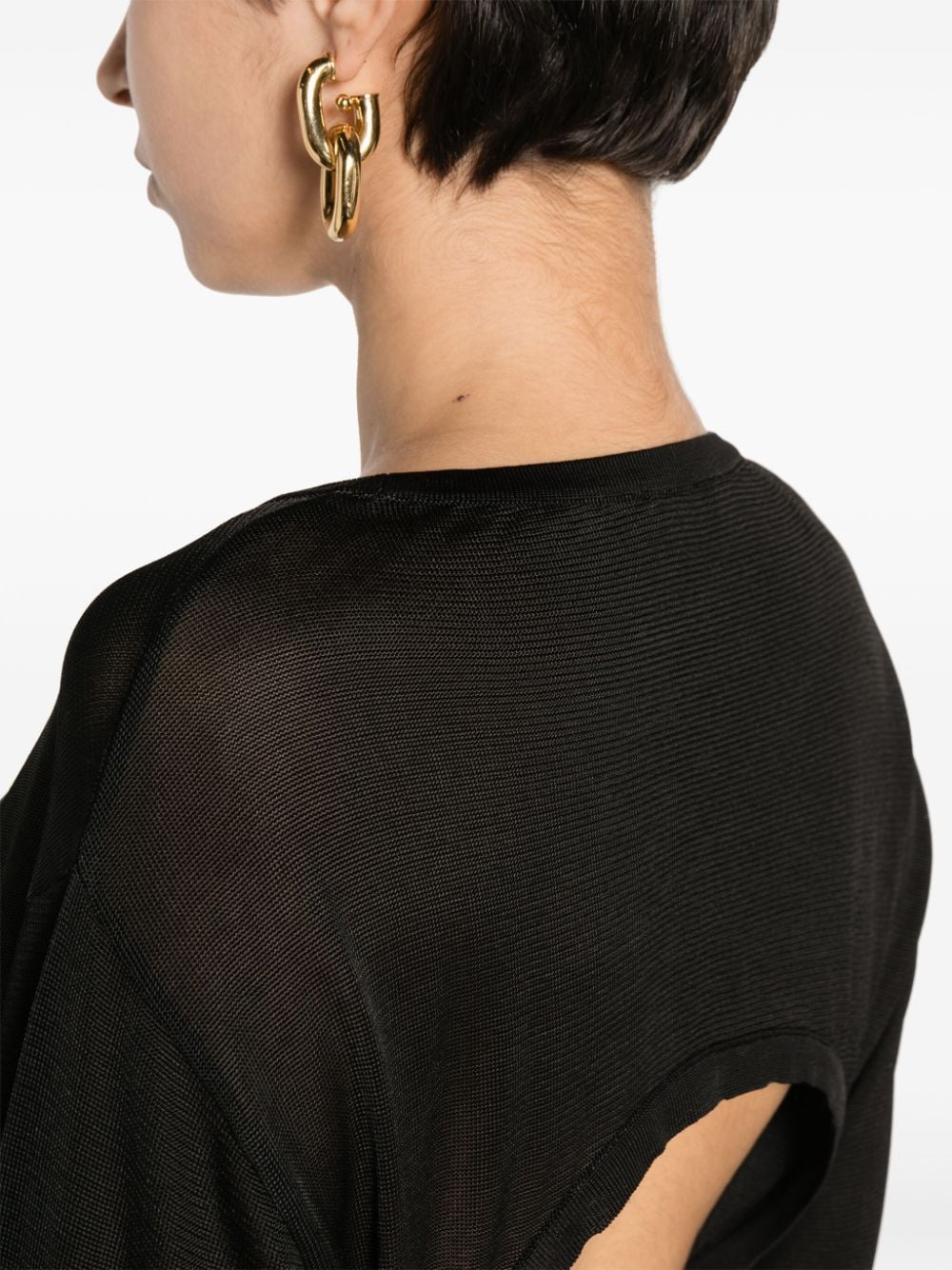 SAINT LAURENT Open-Back Knit Mini Dress